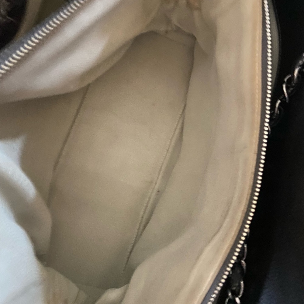 Authentic Chanel Purse CC Shopping Tote  silver hardware leather - Picture 9 of 17